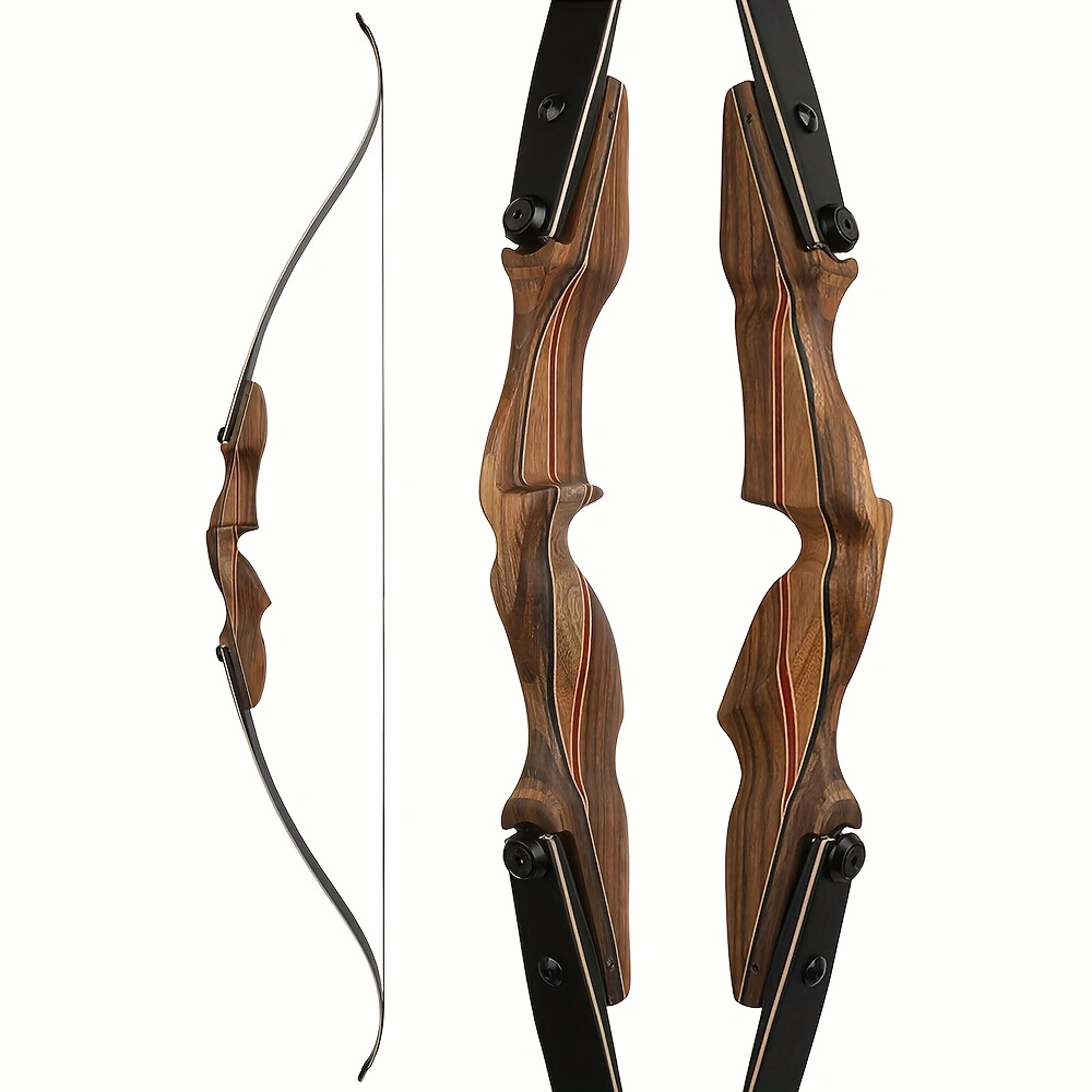 60 Inch ILF Recurve Bow Hunting Bow 30-60 Pound Wooden Bow Set Outdoor Archery Shooting Accessories Right Hand